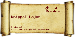 Knippel Lajos névjegykártya